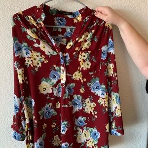 Floral long sleeve blouse
